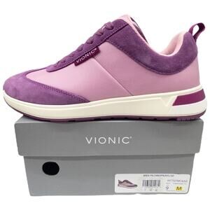 Vionic Breilyn Orthopedic Sneakers Pink Suede Women's Size 9
